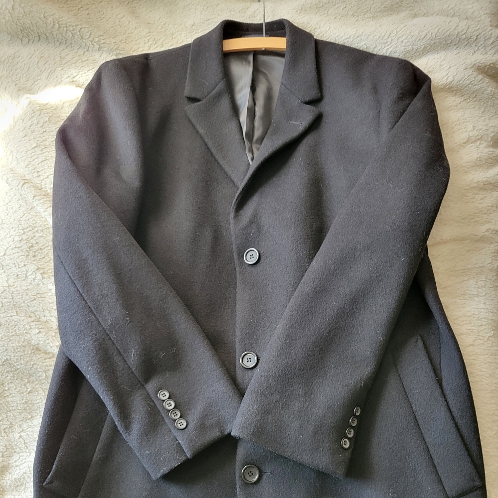 Chaps Wool Trench/Peacoat